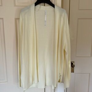 Lemon Sorbet Side Slit Sweater Wrap